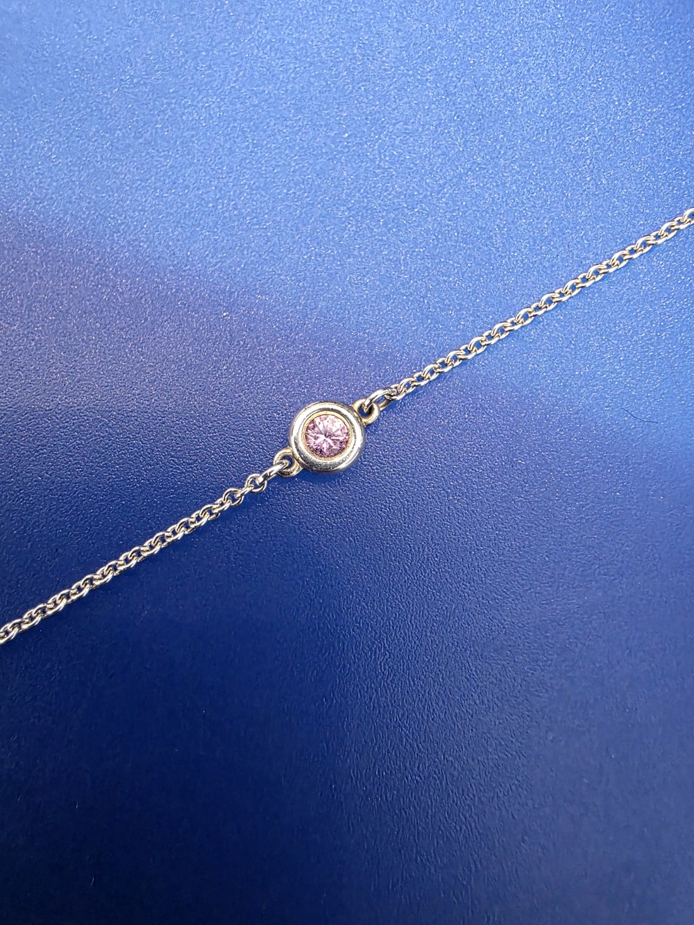 Tiffany & Co. Pink Sapphire By The Yard Bracelet in Silver